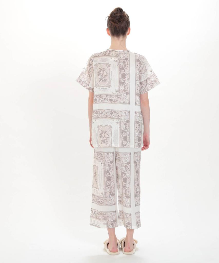 Narue Gauze Antique Pajamas 50/Double 24-31425-BE-M-L