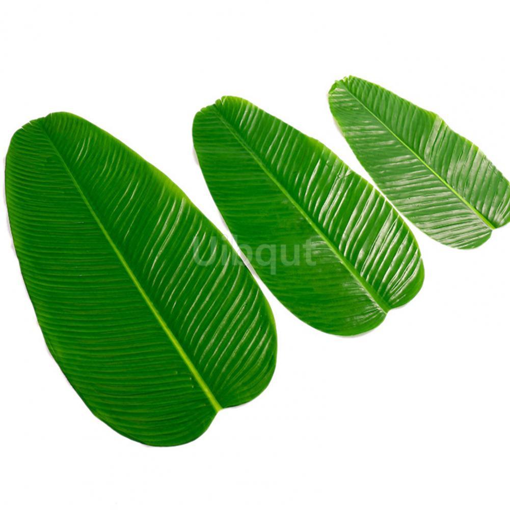 10 pcs set reusable Banana lotus leaf Leaf Placemats Table Decoration Heat Resistant Coasters Faux Pad Dining steak plate Mats