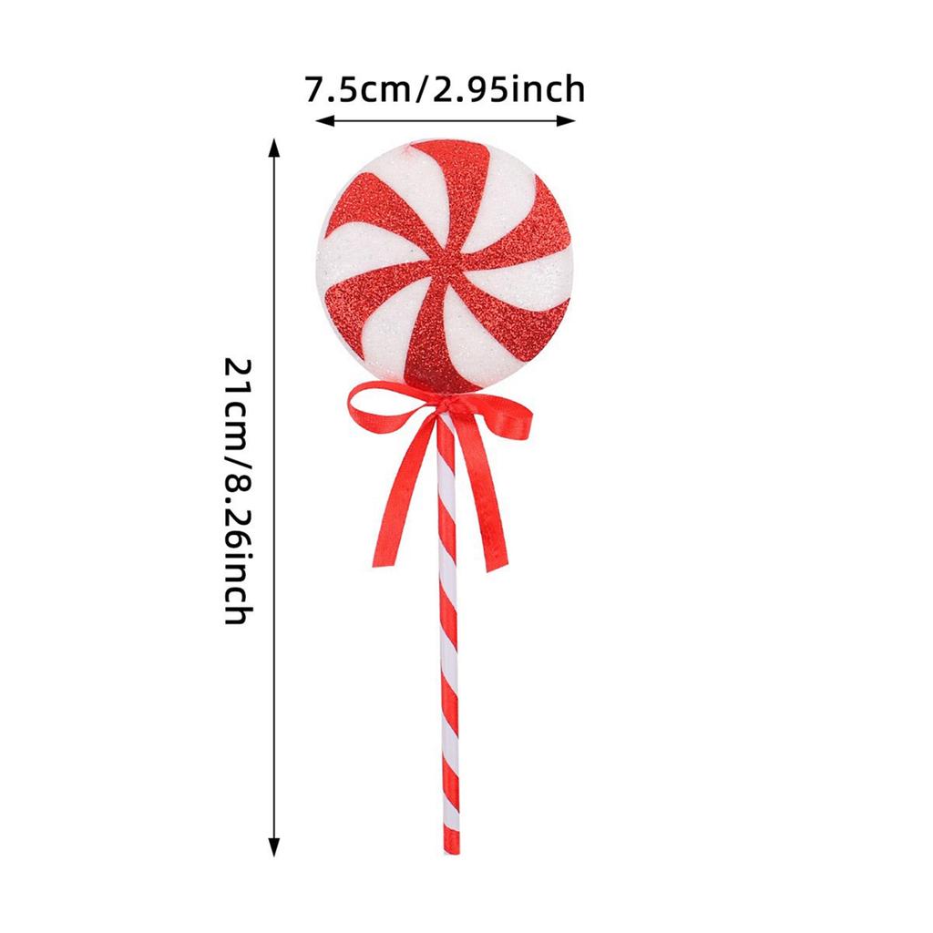 New Colored Christmas Lollipop Decoration Holiday Candy Christmas Tree Decoration for Xmas Tree Topper Home Vase Party Ornaments