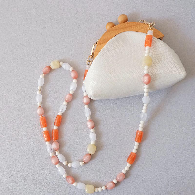 New Fashion Woman Bag Accessory Detachable Candy Beaded Chains Cute Acrylic Luxury Strap Women Elegant Bag Acrylic Handle Chain