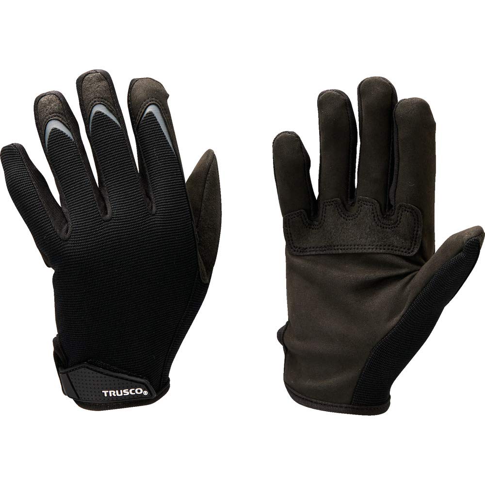 

TRUSCO Clarino Artificial Leather TALGCM Gloves, Medium, чёрный