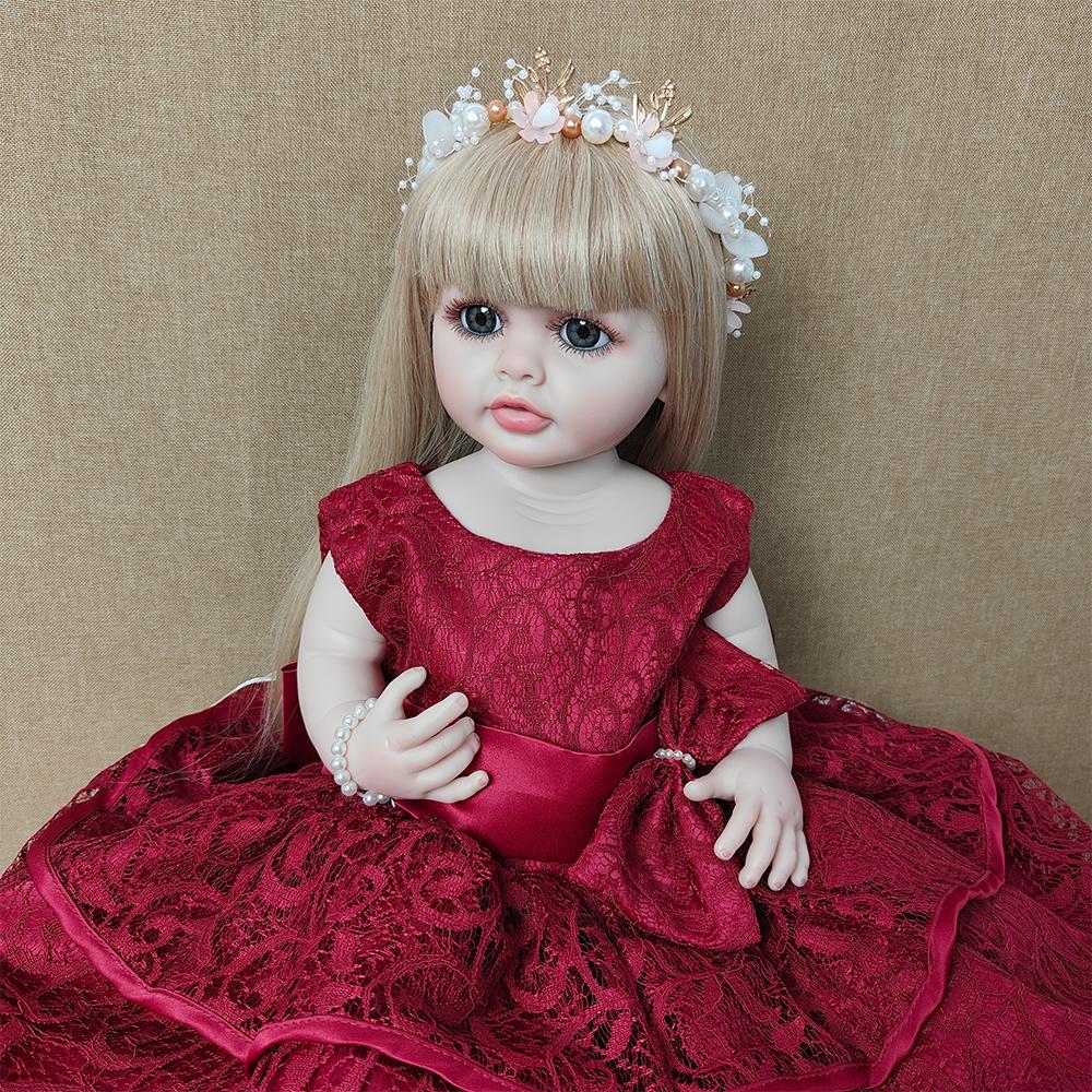 55 CM Full Vinyl Body Girl Waterproof Reborn Doll Betty Boneca