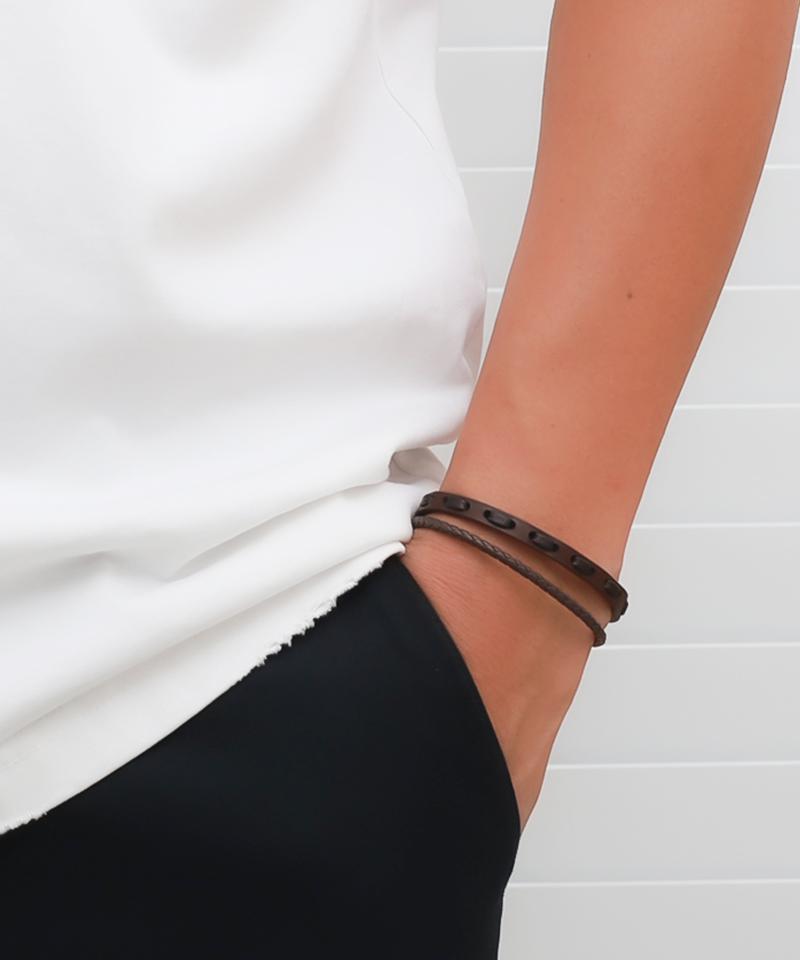 Blancier Ventus Bm258B1178 Brine Layered Cowhide Men'S Bracelet