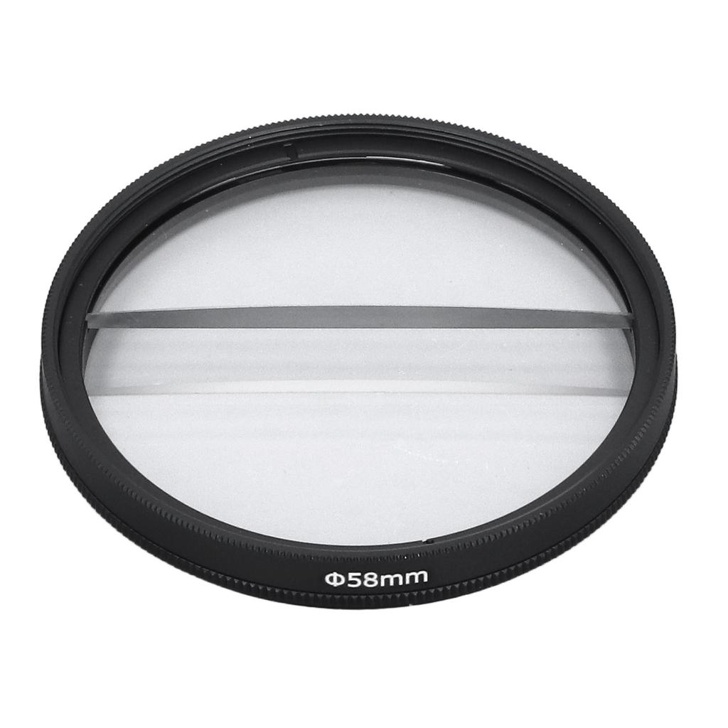 49mm Double Half Moon Special Effects Filter Center Split Diopter Lens Filter for Photography SLR Camera Accessories