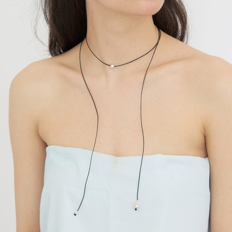 STILL INSTANT Sea Bubble Leather Necklace
