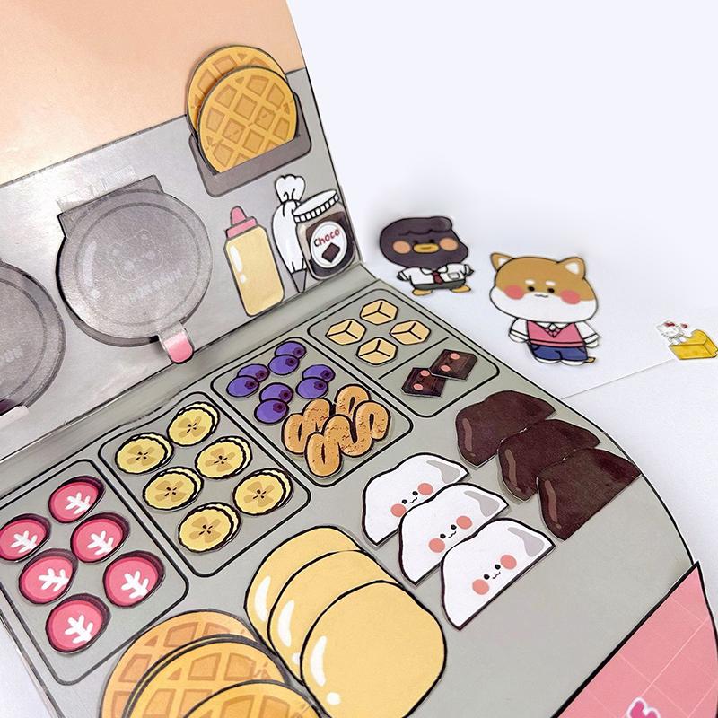 Waffle Knead Creative Cute Quiet Book Decompression Toy Book Handmade Diy Homemade Book Material Pack