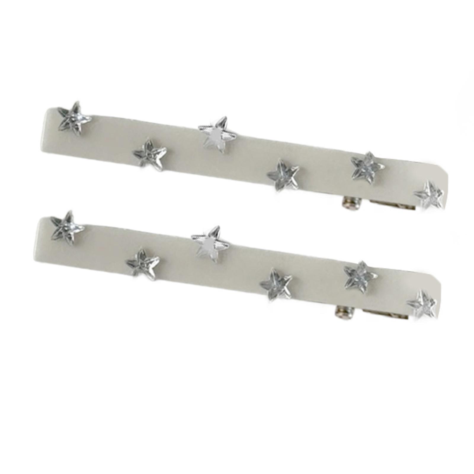 

Заколки со звездами и стразами, заколка для волос со звездами, заколка для челки, заколка для волос со звездой Y2K, боковая заколка для волос, заколки для волос, заколка в виде утконоса бежевый