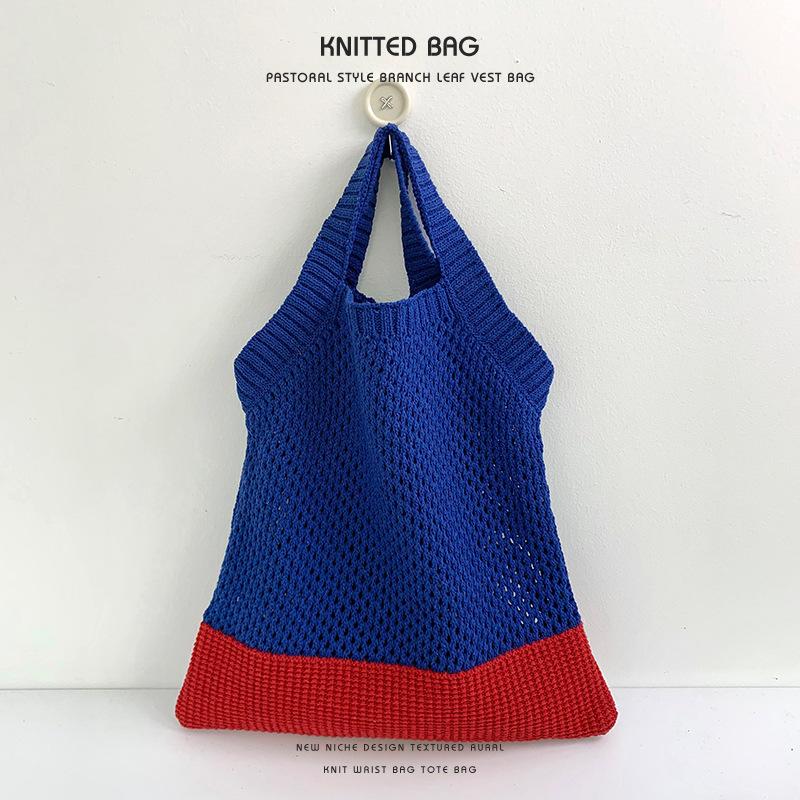 Crossbody Bag Women's Perforated Bag Mesh Storage Bag Large-capacity Shopping Bag High-quality Single-shoulder Bag