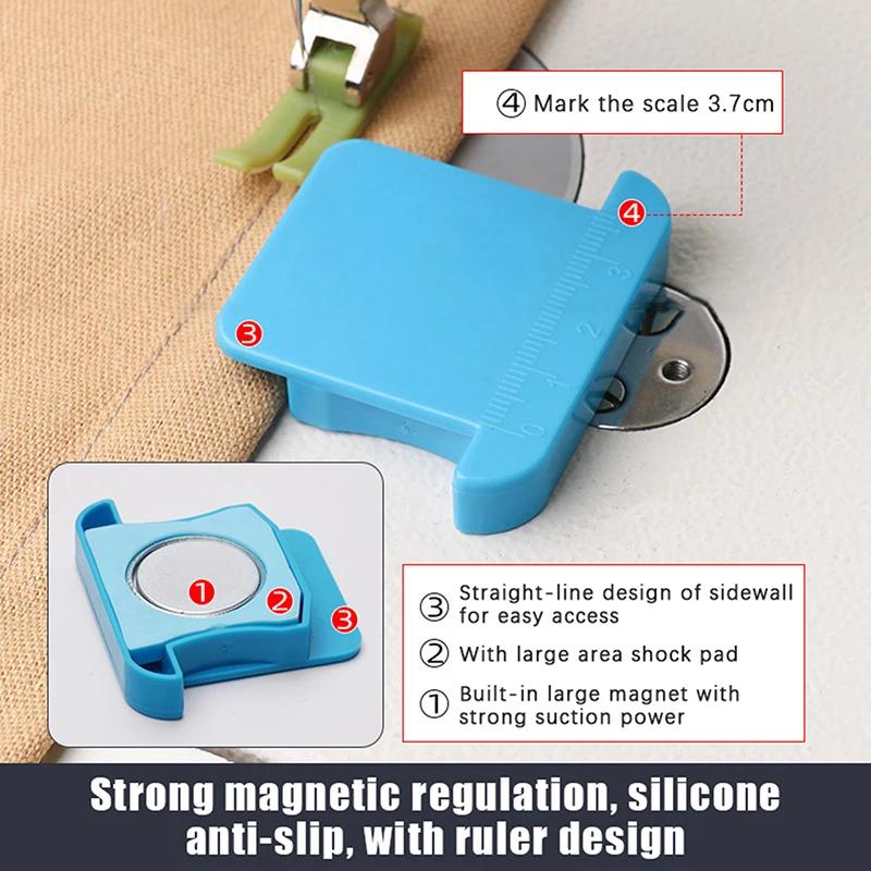 1Pc Multifucntional Industrial Sewing Machine Seam Guide with Magnet Guide Home Sewing Machine Hem Guide with Scale Random Color