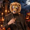 Masquerade Festival Face Guard Realistic Plush Lion Guard Halloween Cosplay Latex Horror Theme Party Decoration Animal Costume Parties Carnival