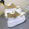 Fashion All Matching Slim Plus Cashmere Warm Women's Shoes Temperament Wear 12 Cm High Heel 10cm Small Cotton Shoes Large Size Shoes