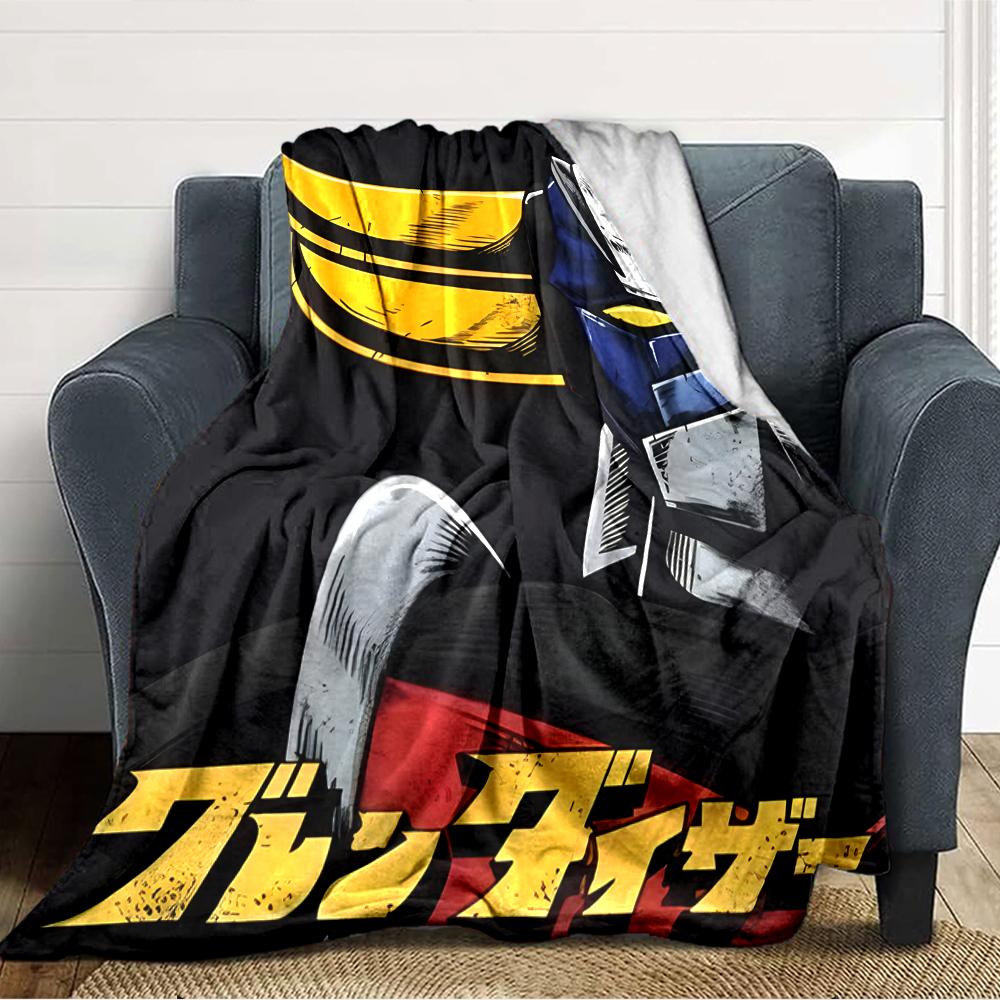 1pc UFO Robot Grendizer9 Blanket, Gift, for Men and Women, Soft Blanket, Good for Sofa Bed Couch Travel, Lightweight Flannel Blanket