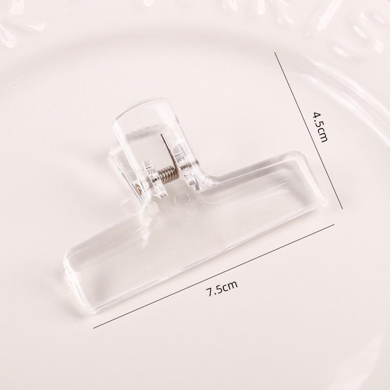 1Pcs Transparent Clip Acrylic Hand Account Large Clip Long Tail Folder for Student Office Test Paper Folder Holder