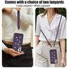 Flip Shockproof Case for Samsung Galaxy A14 A34 A54 A15 A35 A55 A16 A36 A56 Stereo Flower with Lanyard Kickstand Wallet Case