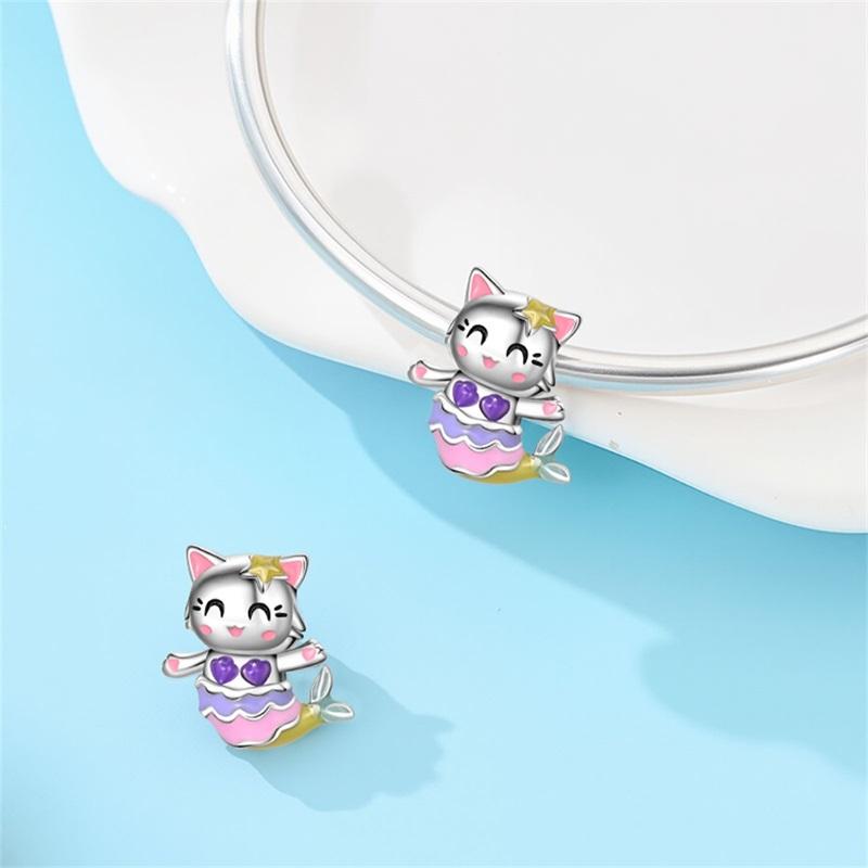 Original Charms Platacopper Luminous Halobios Charm Turtles Mermaids Starfish Bead Fit 3Mm Bracelet Diy For Women Jewelry