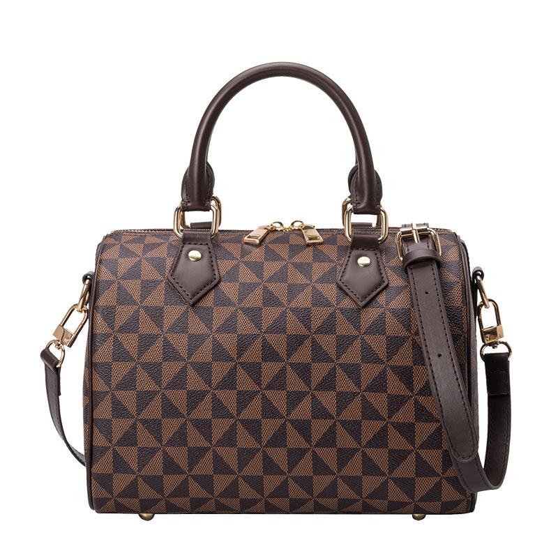2026 Lente Trendy Eenvoudige Boston Print Kussen Handtas Crossbody voor Vrouwen