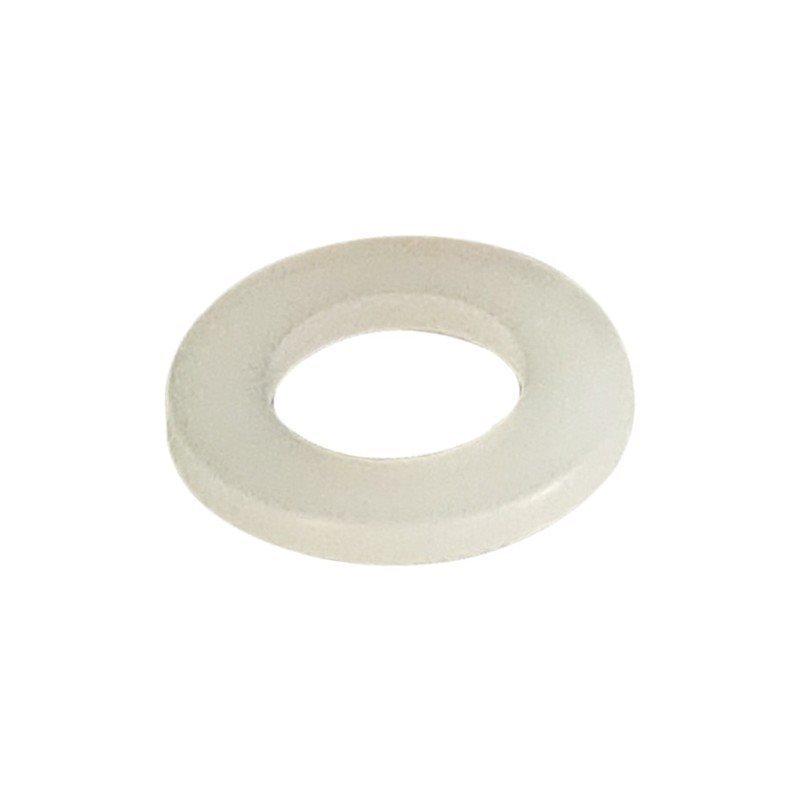 White Nylon Flat Washer: Shockproof Round Plastic Washer with Enlarged Insulation Hole