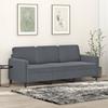 Vidaxl 3-Sitzer-Sofa, Dunkelgrau, 180 cm, Mit Samt bezogen