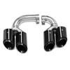 18-24 Year Porsche Cayenne Black Quad Exhaust Tailpipe Muffler Modification