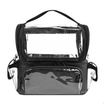 Pinselhalter für Make-up, Transparente Kosmetiktasche mit herausnehmbarem Fach