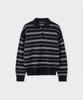 Aleukaig Stripe Collar Knit_Navy
