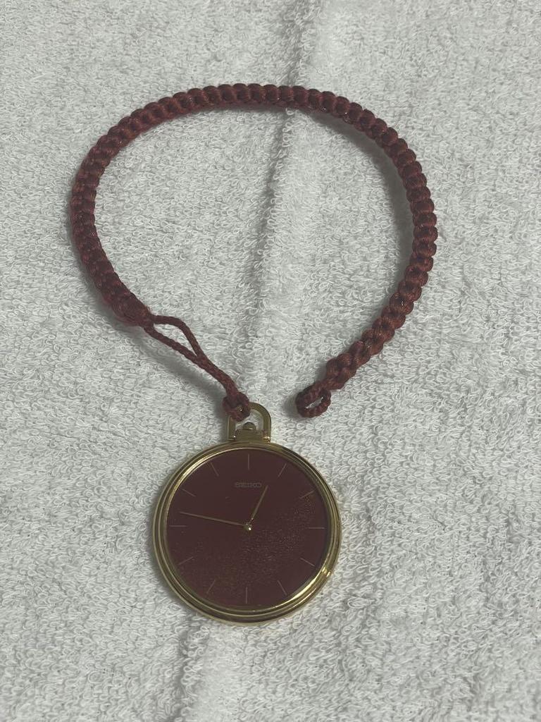 [USED] SEIKO Cosmetics Pocket Watch, Genuine Lacquer Finish, Seiko