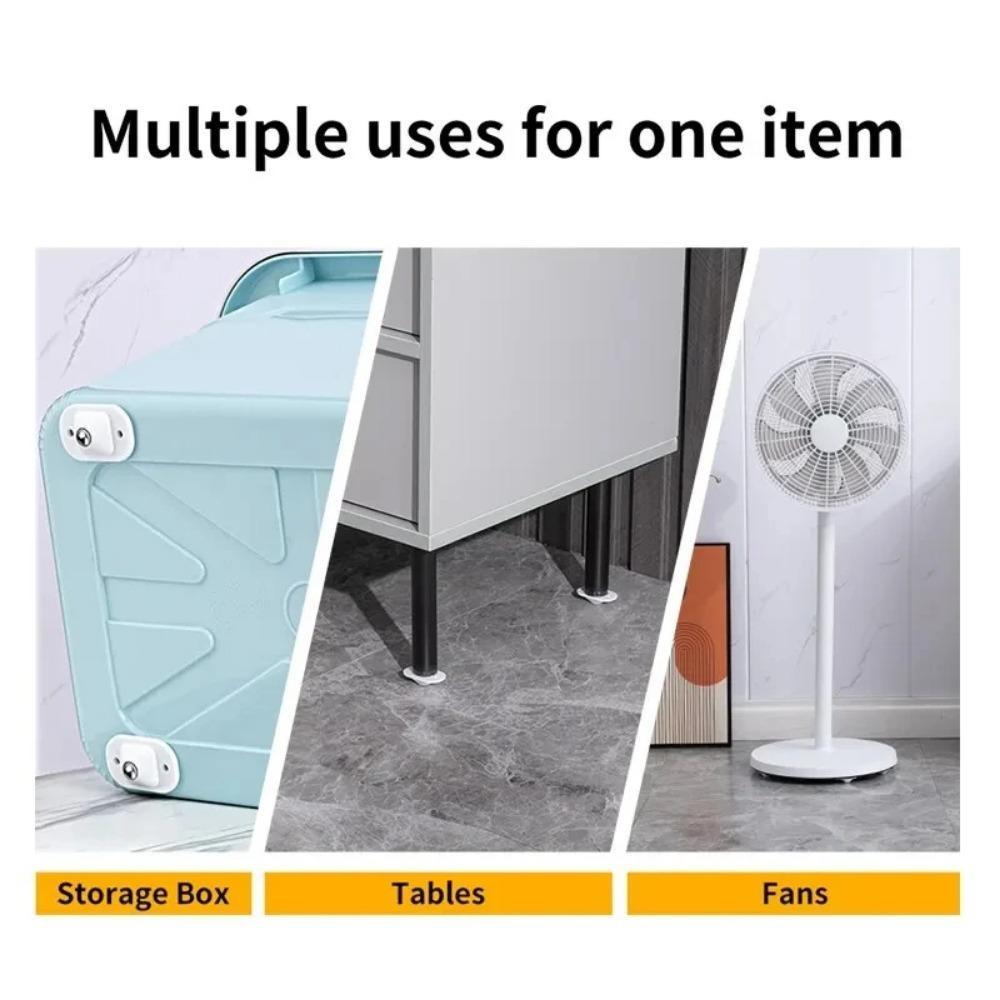 Self Adhesive Caster Mini Swivel Wheels Universal Stainless Steel Wheel 360° Rotation Pulley for Furniture Trash Can Bins