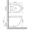 VidaXL Toilette murale sans bord à fonction de bidet Céramique Noir