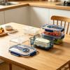 Vegetable Storage Box with Inner Drain Basket and Clip Lid for Washing, Draining, and Organized Fridge Prep Area