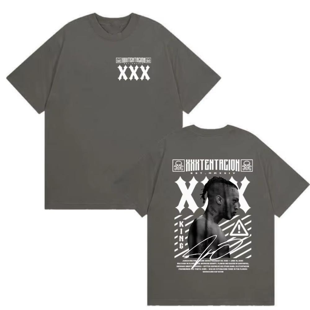 Rapper XXXTentacion Tour Album Graphic T Shirts Unisexs Vintage Cotton Short Sleeve Tshirt Hip Hop Gothic Clothing Tee Shirt