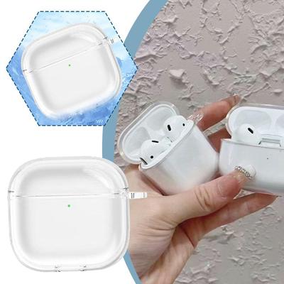 Clear Soft TPU Wireless Transparent Earphone Case For Airpods 4 Cover Shockproof For Apple Acce P4T3