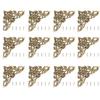 12pcs Metal Hollow Shape Corner Antique Style Edge Protector  Home & Office Daily Supplies