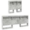 Bookshelf Bed Concrete Grey 75 x 190 cm Particleboard