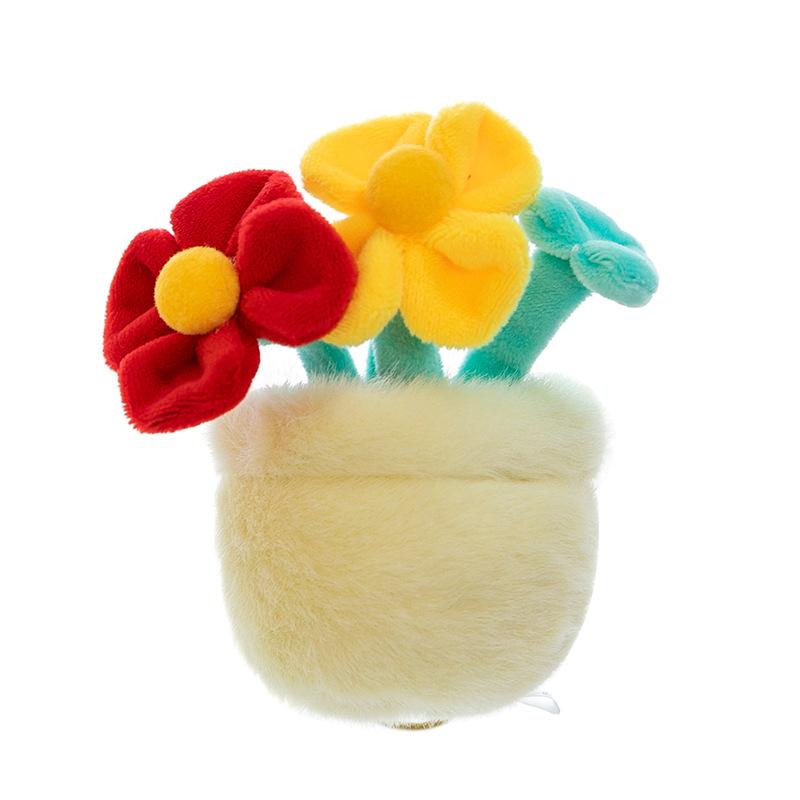 Simulation Healing Plants Tulip Flowers Plush Pendant Cake Keychain Push Gift Wedding Souvenir