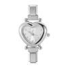 Y2K Vintage Zircon 9MM Width Italian Charm Heart Shape Watch High Quality Stainless Steel Bracelets Bangle for Birthday Gifts