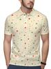 Men'S Short-Sleeve Polo Shirt with Flat Digital Print Pattern - No Texture