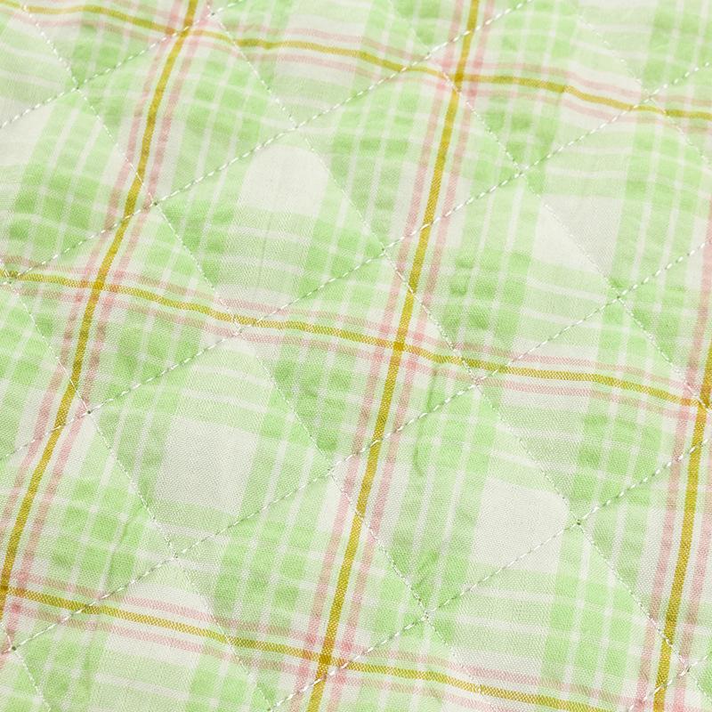 

100x145cm Embroidered Fabric Yarn-dyed Printed Plaid Quilting Clip Cotton Pad Cloth For Luggage Storage Makeup Bag Chair Cushion 100x145cm зелёный