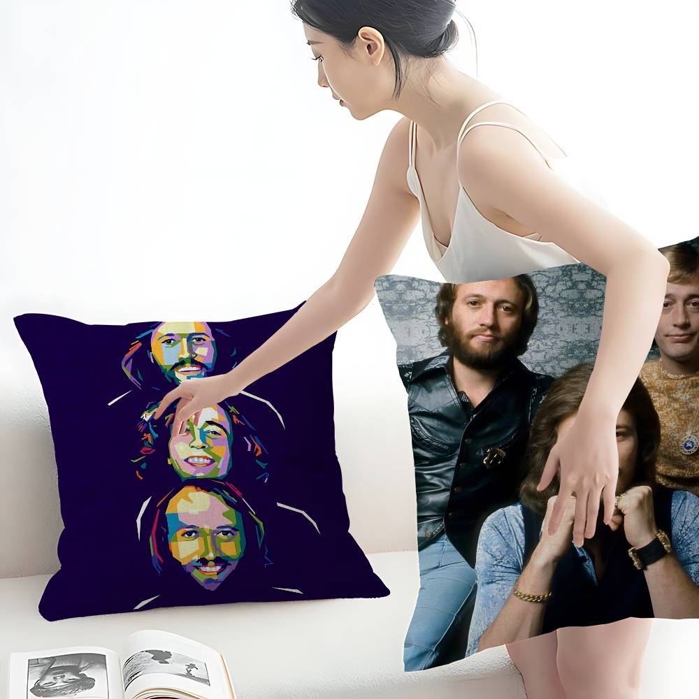 Bee Gees Singer Pillow Cover for Bedroom Room and Living Room Sofa Decorative Cushion Cover