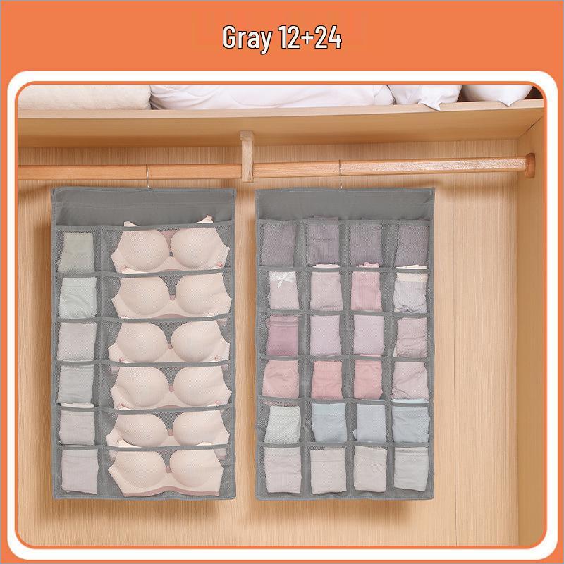 Dual-Sided Underwear Hanging Organizer for Wardrobe & Dorm