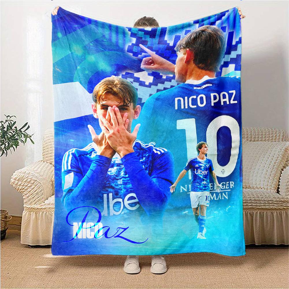 Dynamic Football Team Poster Blankets Flannel Printed Breathable Warm Throw Blanket for Home Office Bedspreads 0708a57