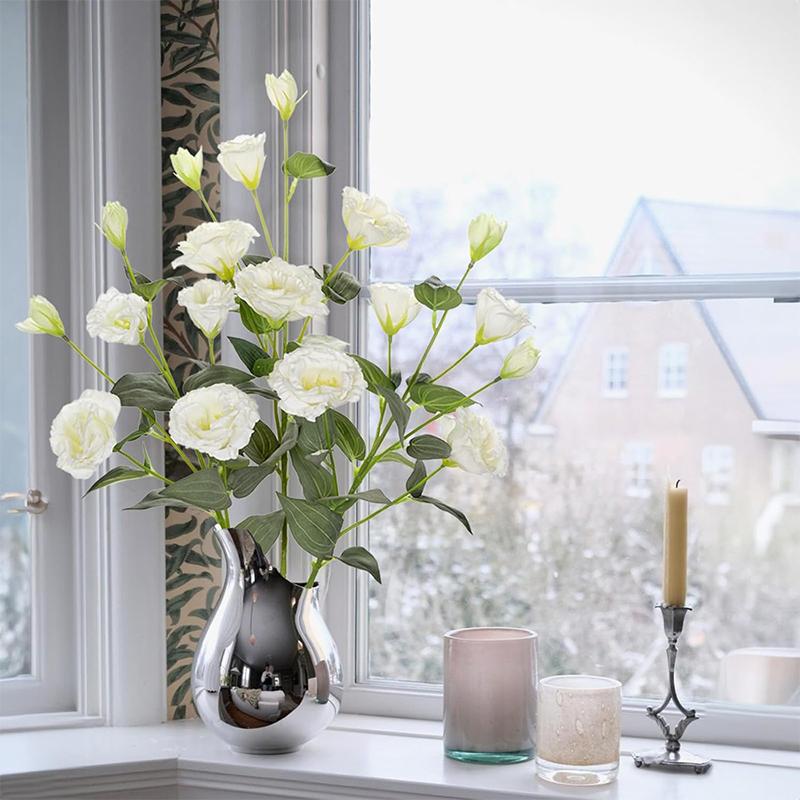 70CM 4Heads Silk Artificial Eustoma Flower Bouquet Long Stem Artificial Flower for DIY Wedding Party Center Decor Home Decor