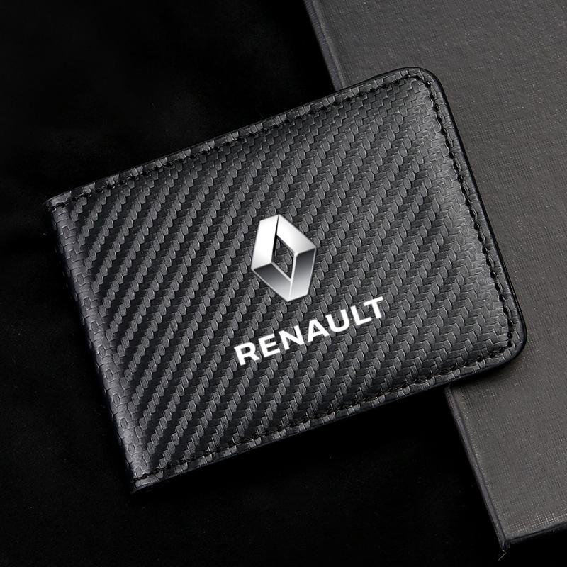 Hub Caps Carbon Fiber Car Driving License Package Protector Cover For Renault Megane 2 3 Clio Scenic Duster Kaptur Captur Logan