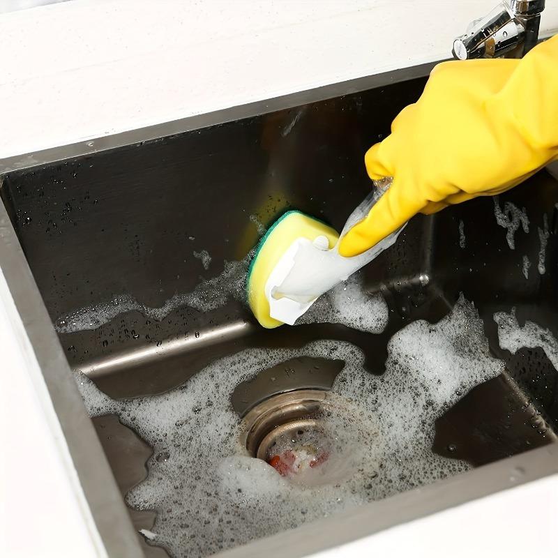 Heavy-Duty Kitchen Cleaning Set - Sponges and Brushes for Efficient Grime Removal and Sparkling Clean Sinks - Essential Tools