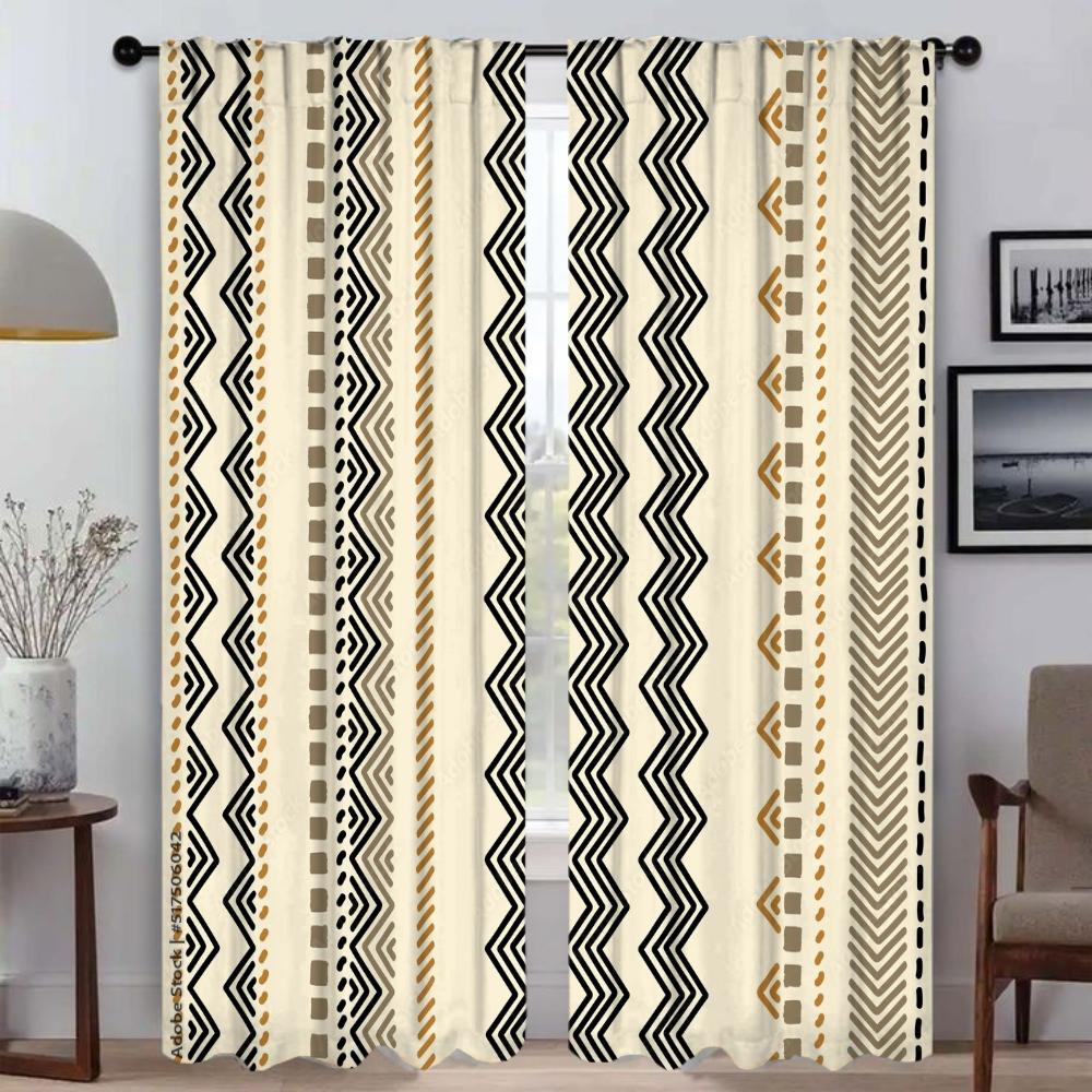 

Тюль для спальни, шторы в стиле бохо, затемняющие шторы для комнаты, 2-панельная перегородка, современные шторы для гостиной, украшения на Хэллоуин, оттенки W50xH70cmx2pcs-CL