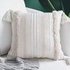 Bedroom Decorative Boho Woven Tufted Tassel Throw Pillow Cushion Cover Pillow Shell Pillowcase