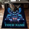 1PC Custom Name Truck Dreams Eagle Wings Theme Floor Mat Ideal for Living Room, Game Rooms, Office, Bedroom,Floor Mat Playful Design