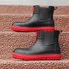 Men's Short-Tube Non-Slip Rain Boots Fashionable Low-Top Water Shoes Pvc One-Time Molded Rain Boots, Pastoral Labor Waterproof Shoes