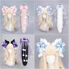 Wolf Ear Headband Wolf Tail Costume Furry Ear Headband Furry Tail Halloween Cosplay Accessories for Women Masquerade