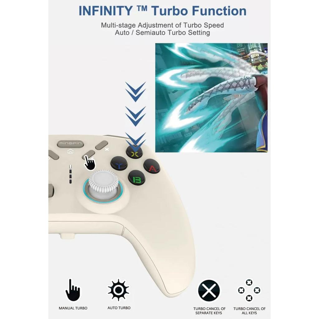 Bluetooth-compatable Wireless Game Controller for Switch/ PS4/PS3/Steam/IOS13.4+/Android (HID)/ Harmony OS Gamepad Joystick