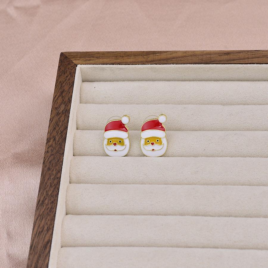 

Quirky Santa and Reindeer Long-Leg Earrings – Festive Cartoon Jewelry